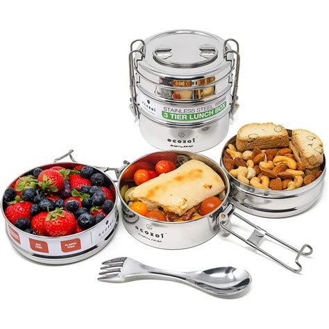 stackable lunch box stainless steel|stainless steel stacking lunch containers.